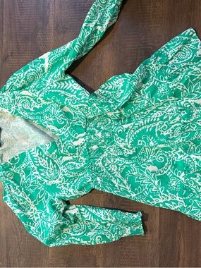Zara Teal Green Paisley Mini Dress
